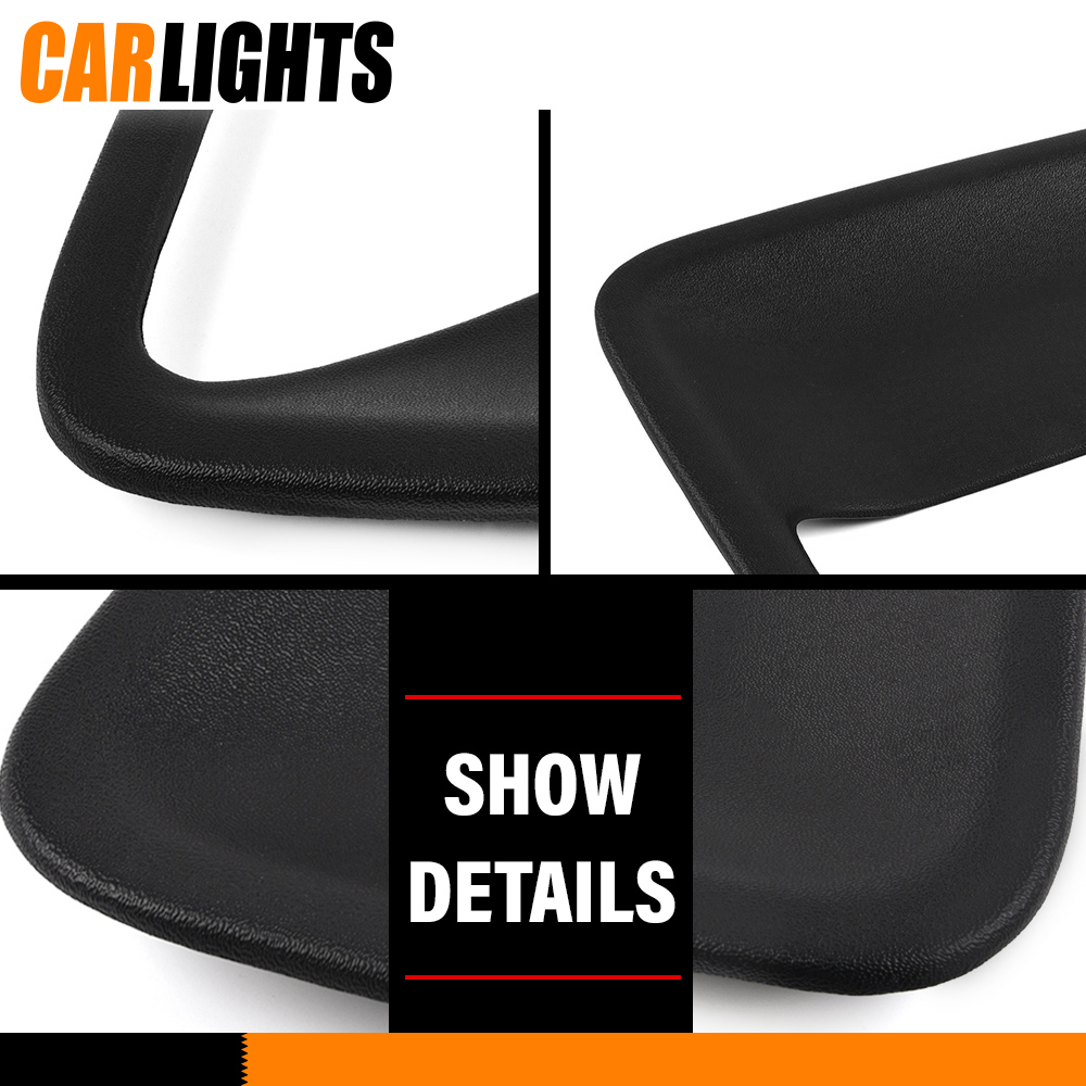 2-Pack Black Front Door Panel Insert Covers For 2005-2009 Ford Mustang