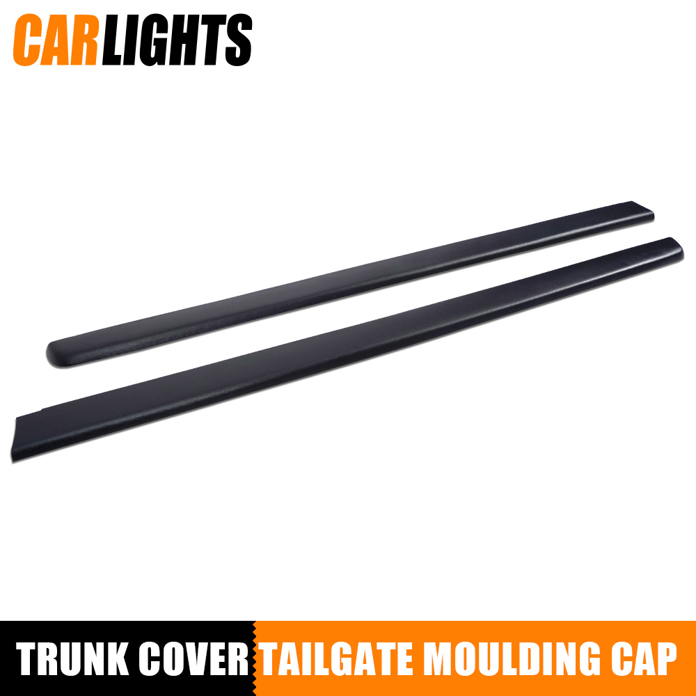 Front Bed Rail Cap Molding Trim - Gloss Black, Fits 1999-2007 Chevy Silverado & GMC Sierra Fleetside/Styleside
