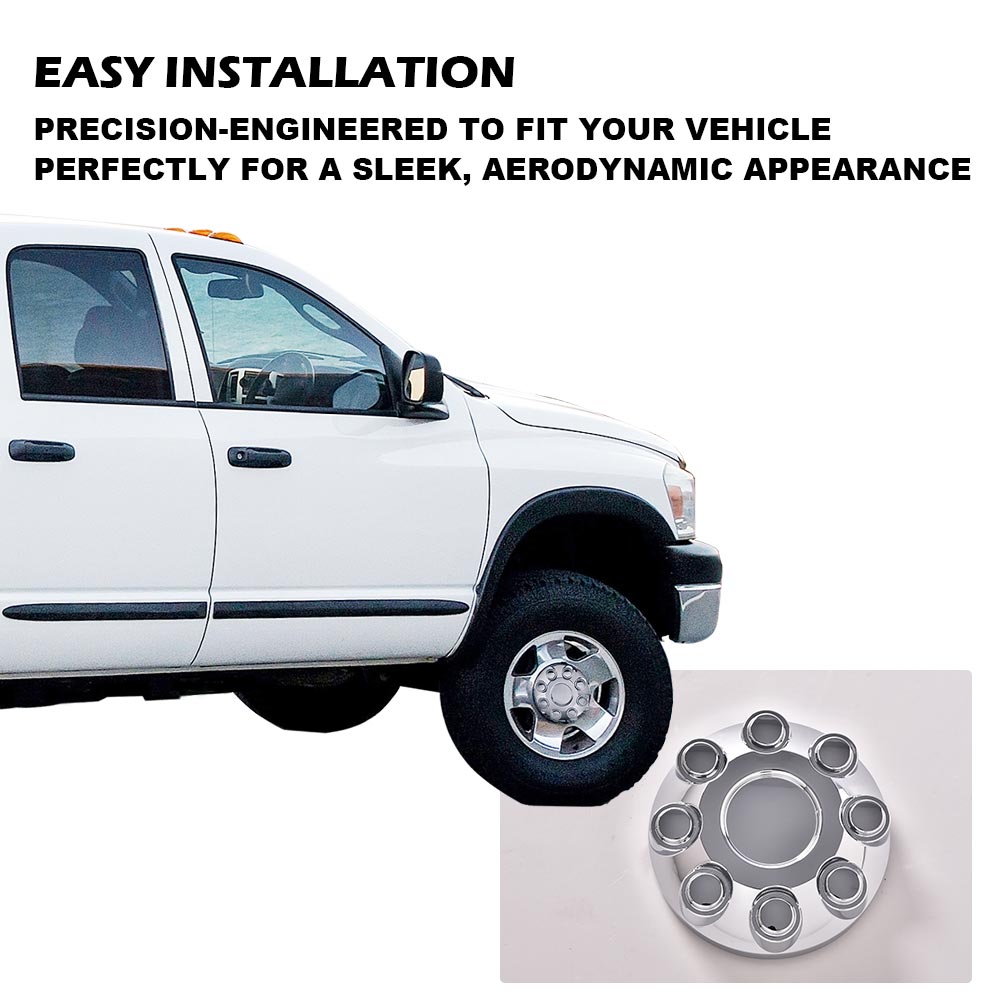 CHEDA 4-Pack 17" Wheel Center Hub Caps For Ram 2500 3500 Truck – 8 Lug Cover, Replaces 52121450AA