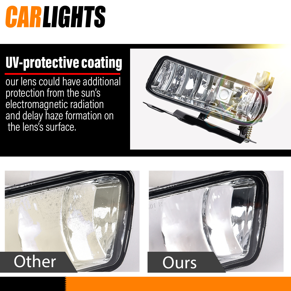 thumbnail image 2 of Pair Clear Front Fog Lights For 2002-2006 Cadillac Escalade - Direct Fit By Ylwspeed2000 2 of 6