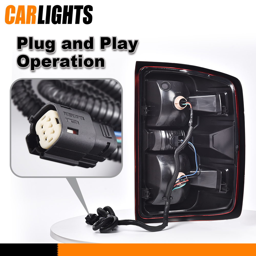 ILONPA (2 Pack) LED Tail Light In Smoke Lens For 2007-2013 - Foto 3