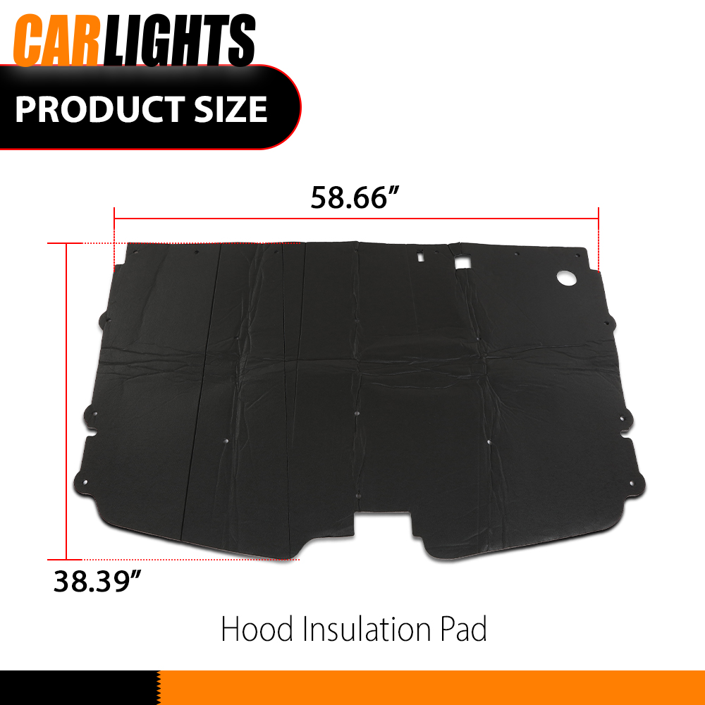 BuliBoao Hood Insulation Pad & Clips For 1988-1998 Chevy/GMC C/K 1500/2500/3500 & Suburban